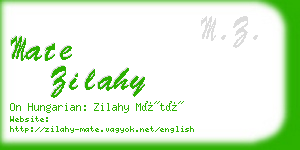 mate zilahy business card